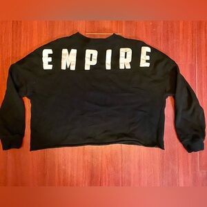 Her Universe Black Crewneck Cropped Sweater with White Lettering